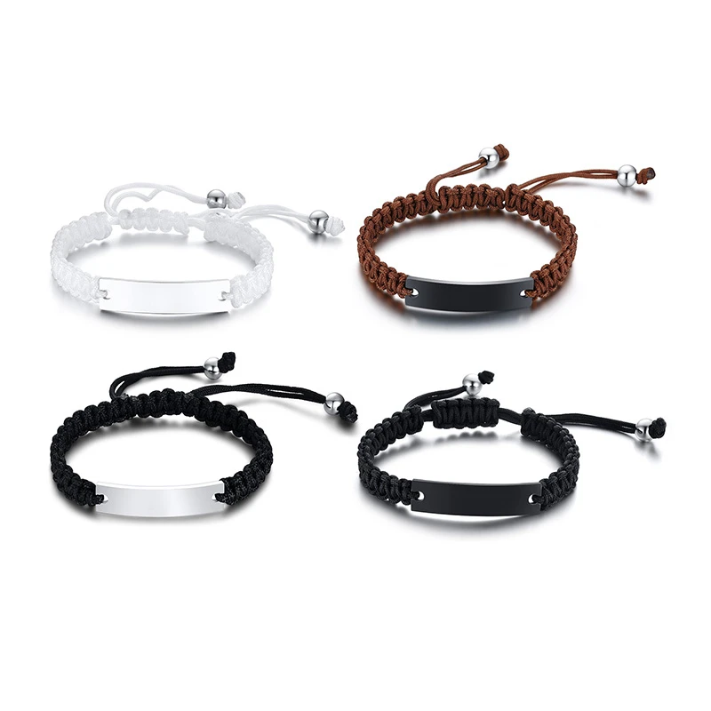 Женские и мужские браслеты на заказ плетеные сделай сам с гравировкой