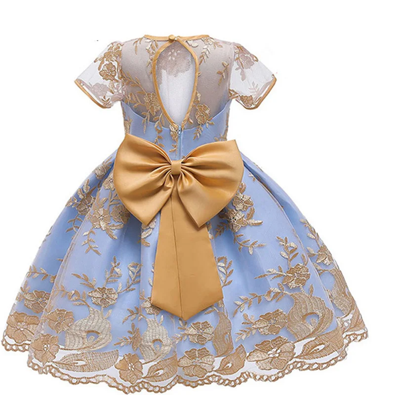 нарядное платье для девочкикружевной вышивкой принцессы девочекновогодний