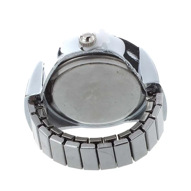 Серебристые сплав Кварцевый Круглый циферблат карманные часы с кольцом |