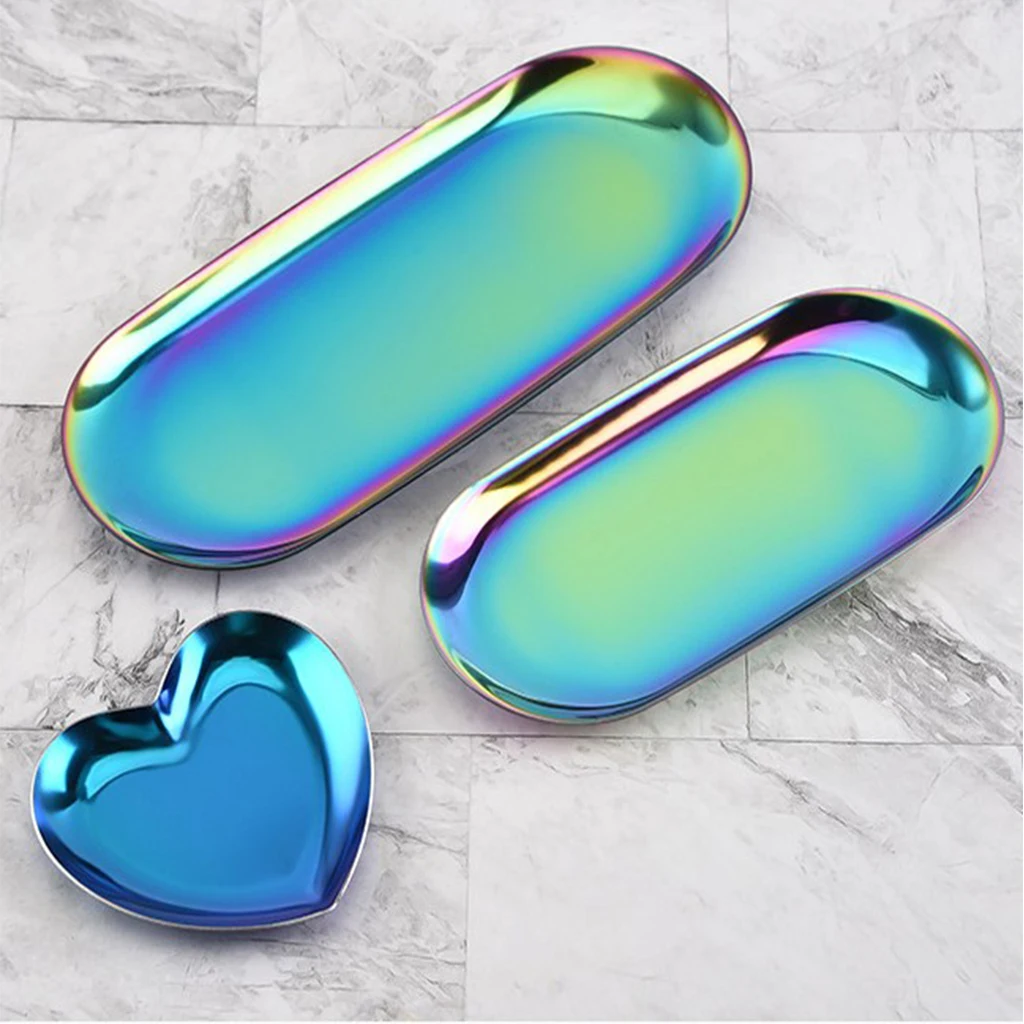 Набор из 4 лотков для хранения нержавеющей стали роскошное ювелирное ожерелье