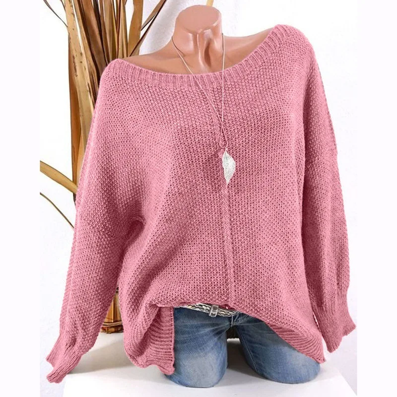 

New 2019 ms hot style easy sexy v-neck long-sleeved sweater sweater