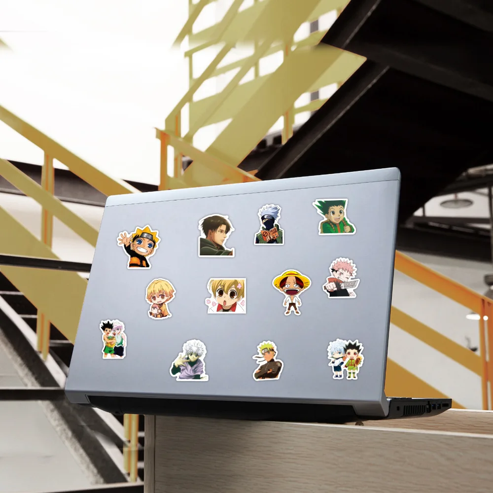 

100PCS Mixed Hot Japanese Anime Stickers Attack on Titan Demon Slayer ONE PIECE Sticker For Laptop Skateboard Suitcase Luggage