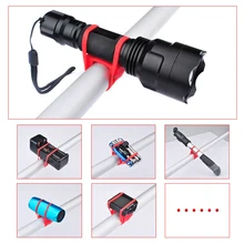 Cycling Elastic Silica Gel Bandage Bicycle Headlight Flashlight Holder Silicone Band Bike Handlebar Support Lamp Stand Tape