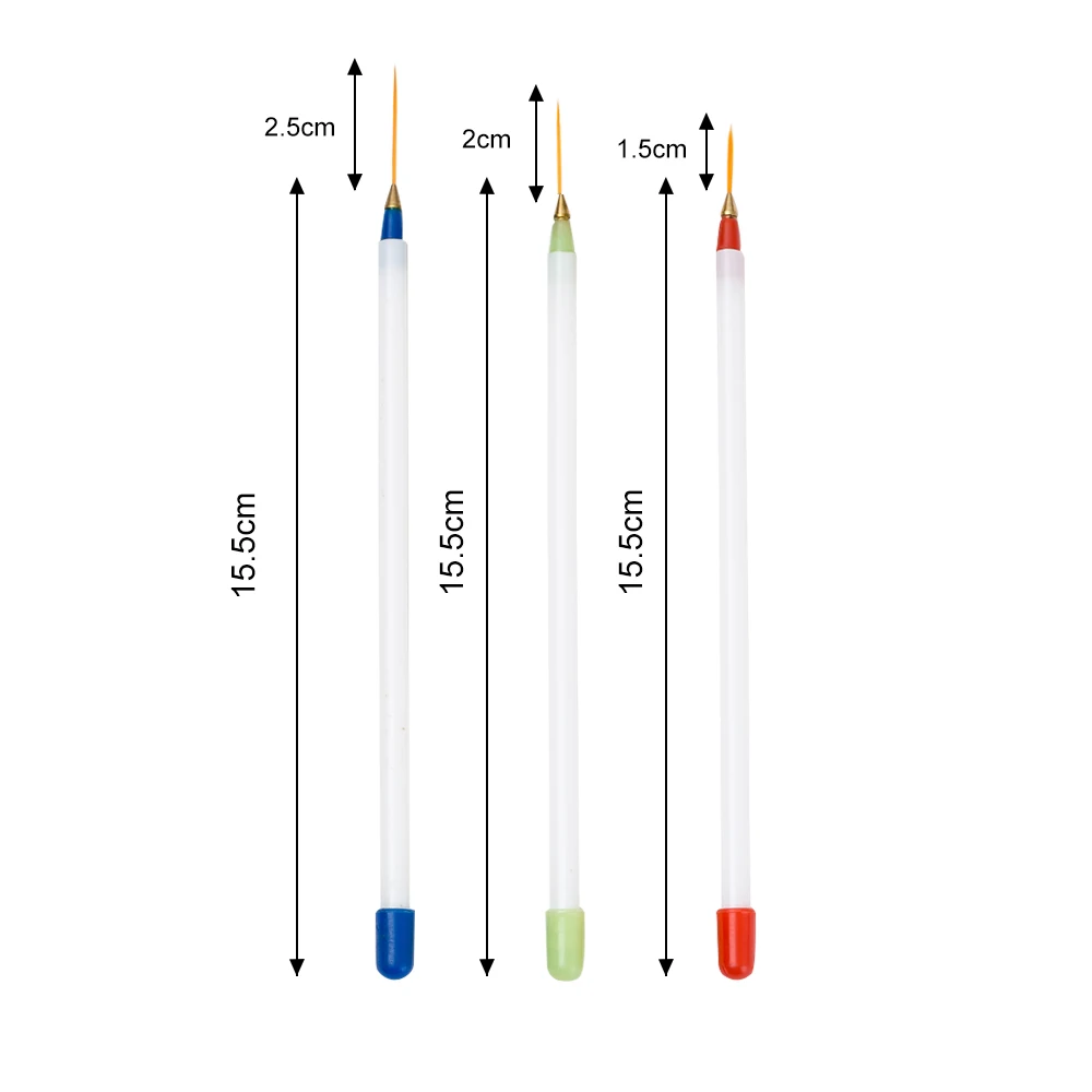 Ladymisty 3 шт./компл. металлические украшения для ногтей Живопись из линий ручка