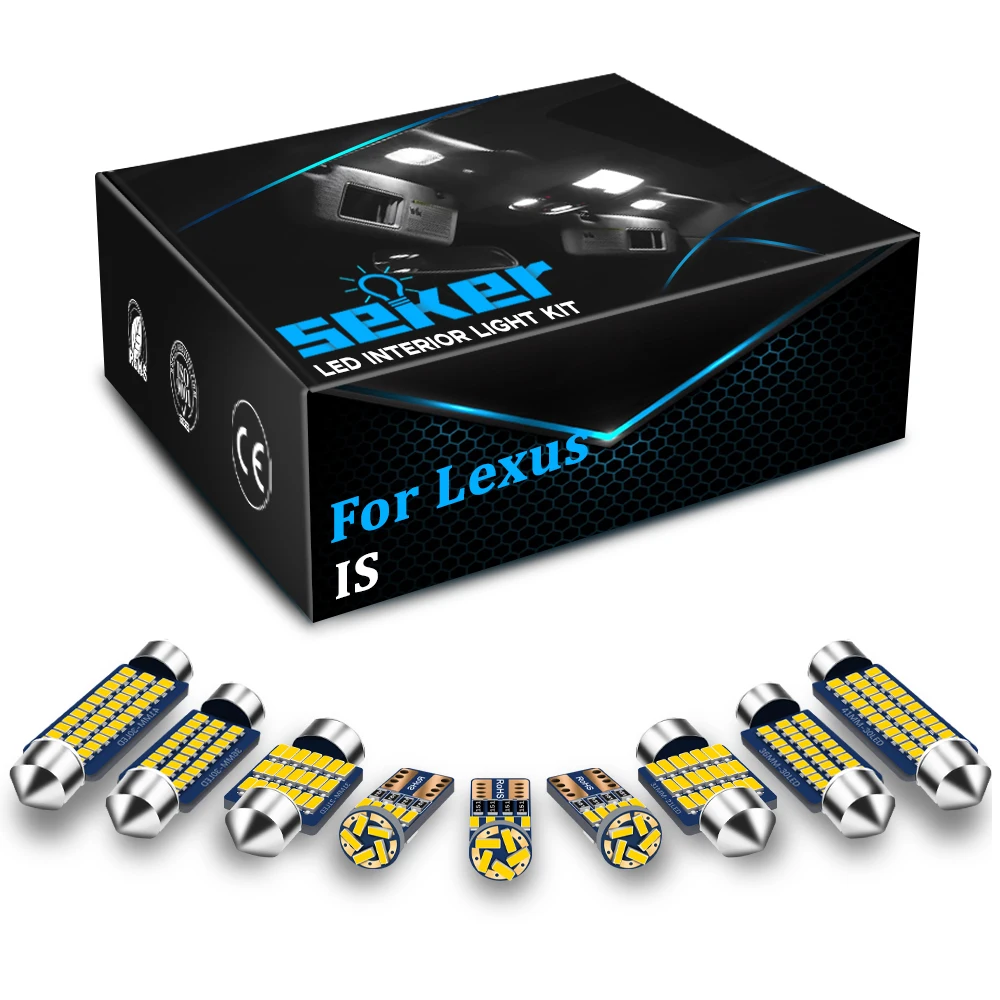 

Seker Canbus LED Interior Light For Lexus IS 200 250 300 350 F 200t IS200 IS250 IS300 IS350 ISF IS200t 2001-2018 Vehicle Bulbs