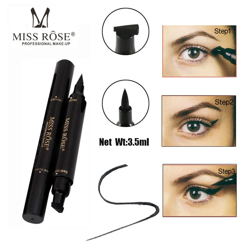 Жидкая подводка для глаз быстросохнущая Водостойкая Подводка черного цвета с