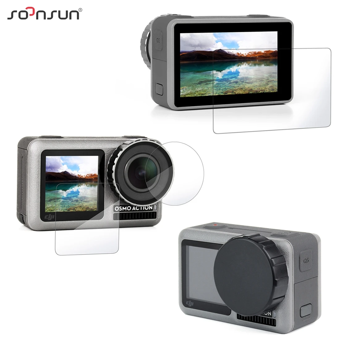 SOONSUN защитная рамка Корпус чехол + Защитная пленка для экрана крышка объектива