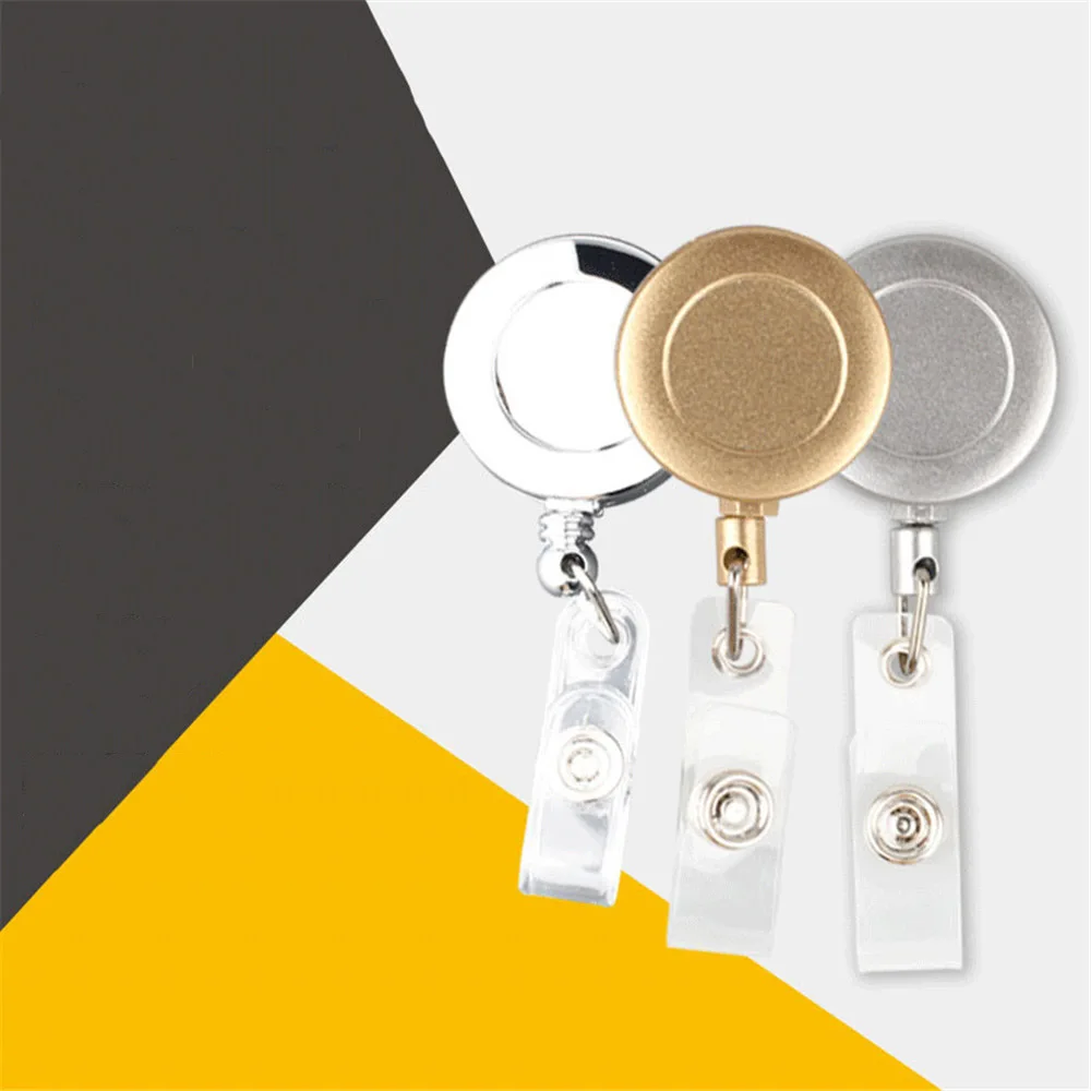 1 шт. милый металлический цвет выдвижной брелок ID бейдж держатель катушки имя