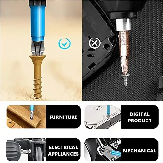 

New 10pc Magnetic Single Anti Slip Screwdriver Bit Set PH2 65/90/127mm 1/4"(6.35MM) Hex High Precision Exact Screw Reduces Slip