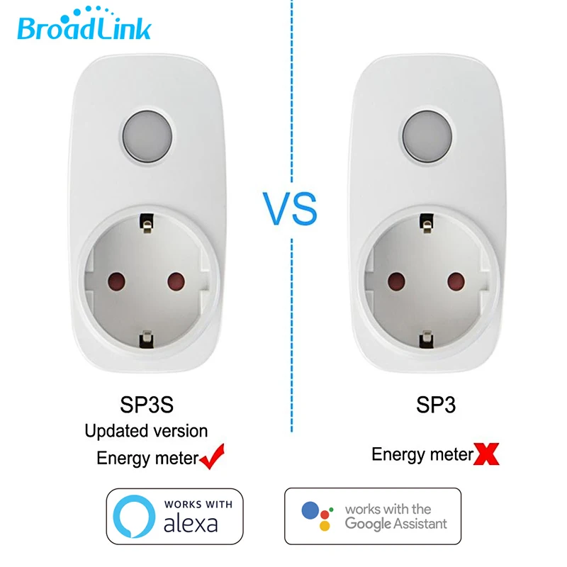 Broadlink SP3 SP3S WiFi розетка EU 16A 3500 Вт измеритель мощности для Alexa Google Home IFTTT приложение