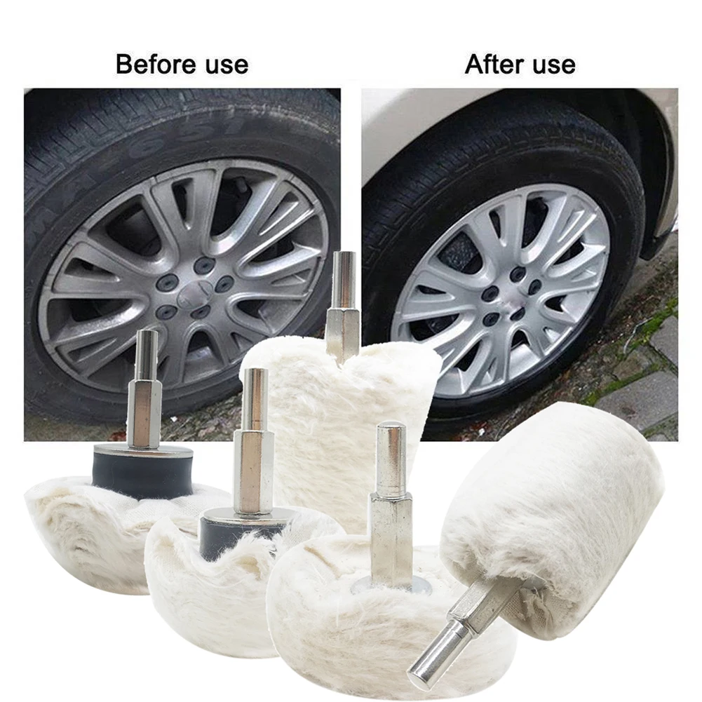 

5Pcs/set Car Polishing Buffing Wheel Plish Pads Mop Drill Kit Waxed Cotton Cloth wheel For Aluminum Stainless