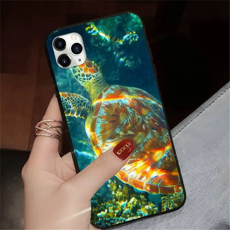 

Marine green tortoise Sea turtle animal Phone Case for iPhone 11 12 pro XS MAX 8 7 6 6S Plus X 5S SE 2020 XR