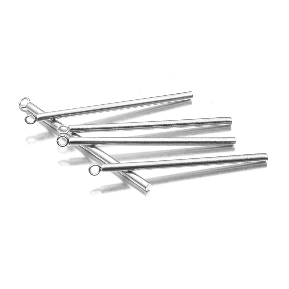 

20pcs/lot Stainless Steel Cylindrical Pendant Earrings Jewelry Making Supplies for DIY Handmade Beaded Material Parts Wholesale