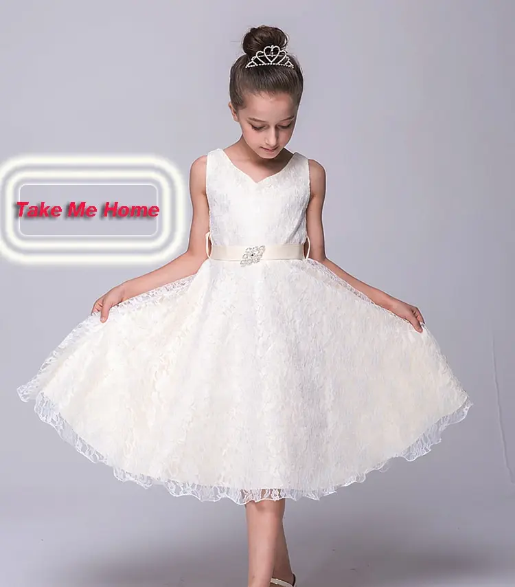 Kids Princess Party Dress for Girls Tutu Mesh Costume Birthday Ball Gown Lace Children Bridesmaid Elegant Evening | Детская одежда и