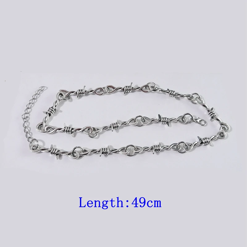 Ожерелье из колючей проволоки для мужчин и женщин чокер в стиле хип-хоп подарок