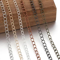 5meterlot necklace bracelet chain 2 5 4mm gold silver bronze color metal link chain for diy jewelry making accessories supplies