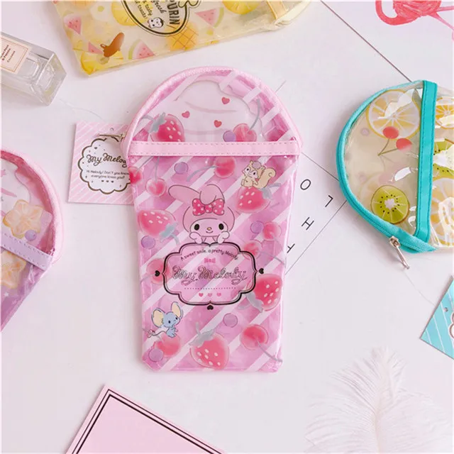 Новая мода My Melody Little Две звезды Cinnamoroll PomPom Purin для девочек мини ПВХ прозрачный Кошелек для монет для детей Подарки
