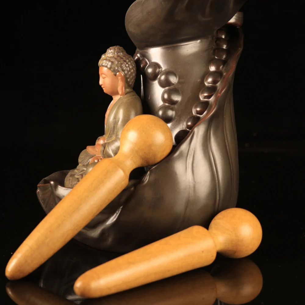 

2pcs Wooden Rod Massaging Stick Scraping Tools for Relieving Tight Sore Muscle Tendons