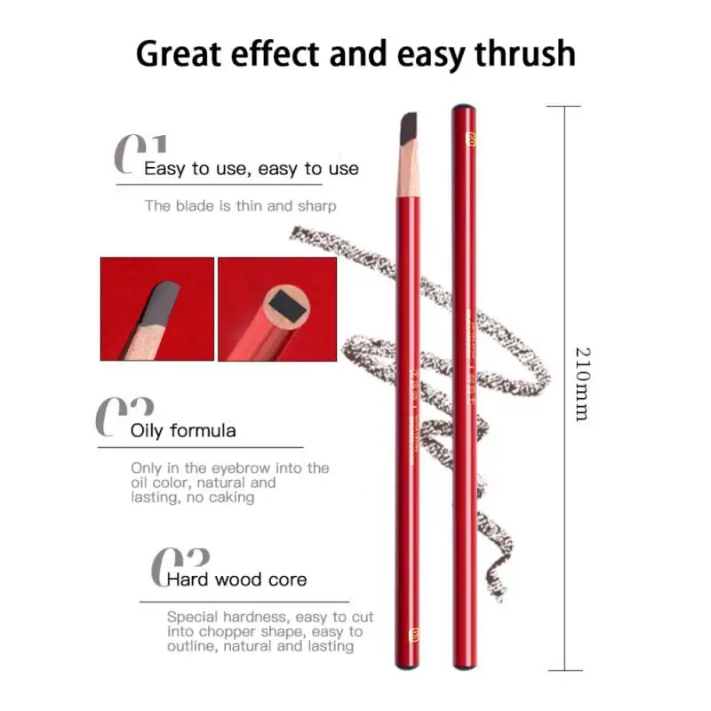 

Square Core Eyebrow Pencil Durable Waterproof Natural Hard Core Eyebrow Pen Professional Eyebrow Makeup Cosmetics TSLM2
