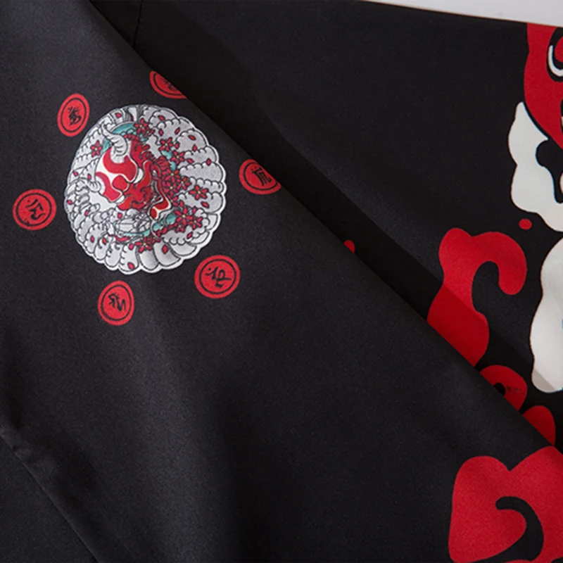 

Ukiyoe Japanese Kimono Jacket Ghost Harajuku Men Japan Streetwear Coat 2021 Summer Hip Hop Thin Clothing Casual Loose Kimono