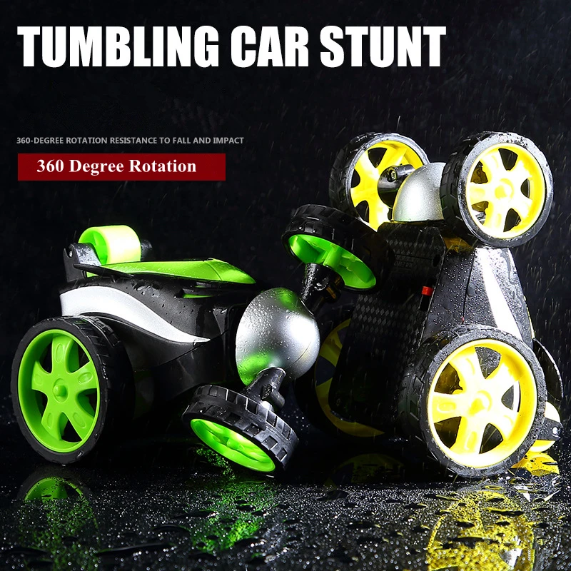 Wireless RC Car Tumbling Stunt Dump Truck Toys Chidlren Remote Control Electric 360 Degree Rotating Cars Kids Gifts | Игрушки и хобби