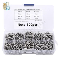 600pcsset m3 screws nuts set stainless steel hex socket button head screws nuts assortment kit fastener hardware with box bolt