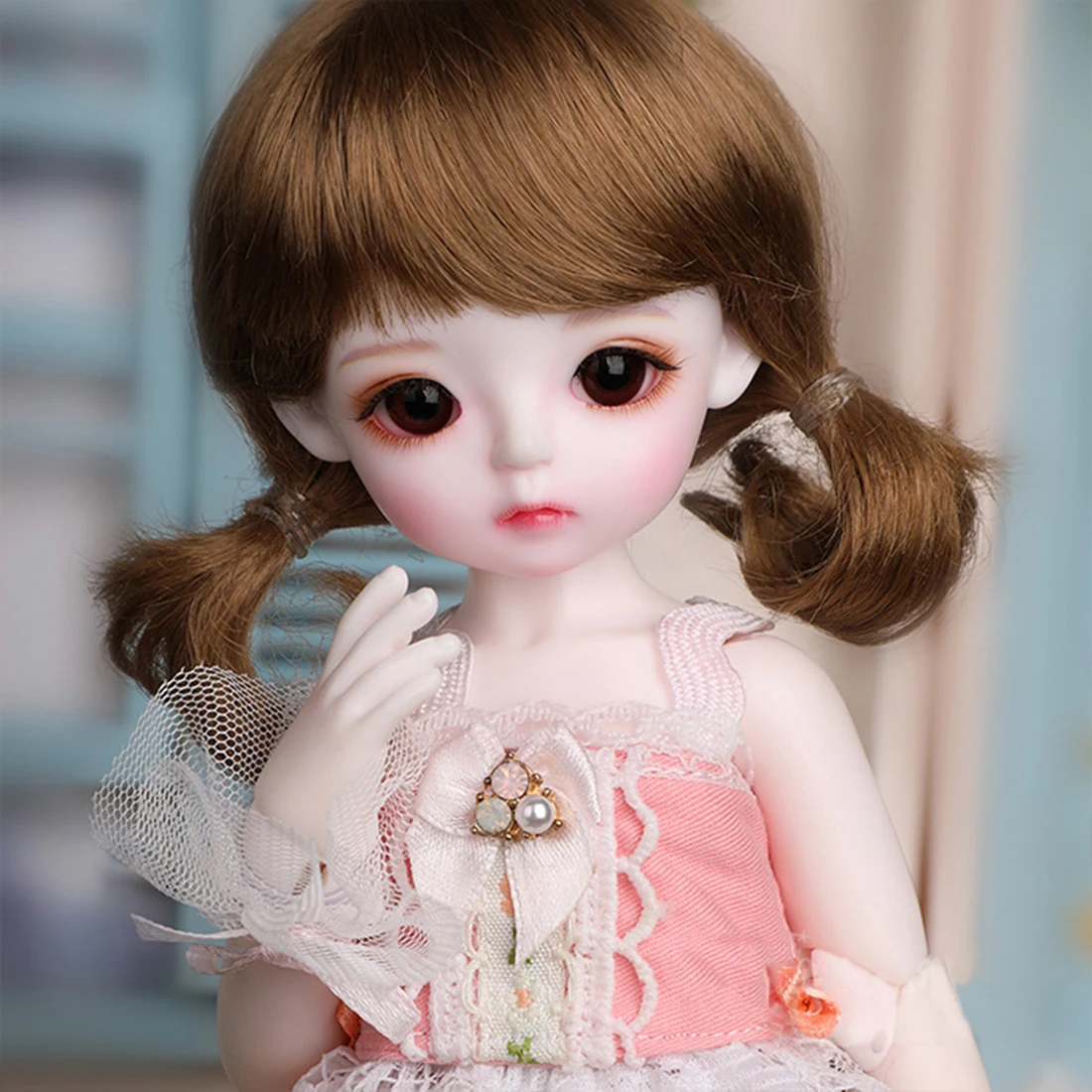 

25cm 1/6 BJD/SD Female Dolls Cream Cotton Candy Ball Joints Doll Set With Makeup Full Costume Kids Toys Gifts - Fair Skin Color
