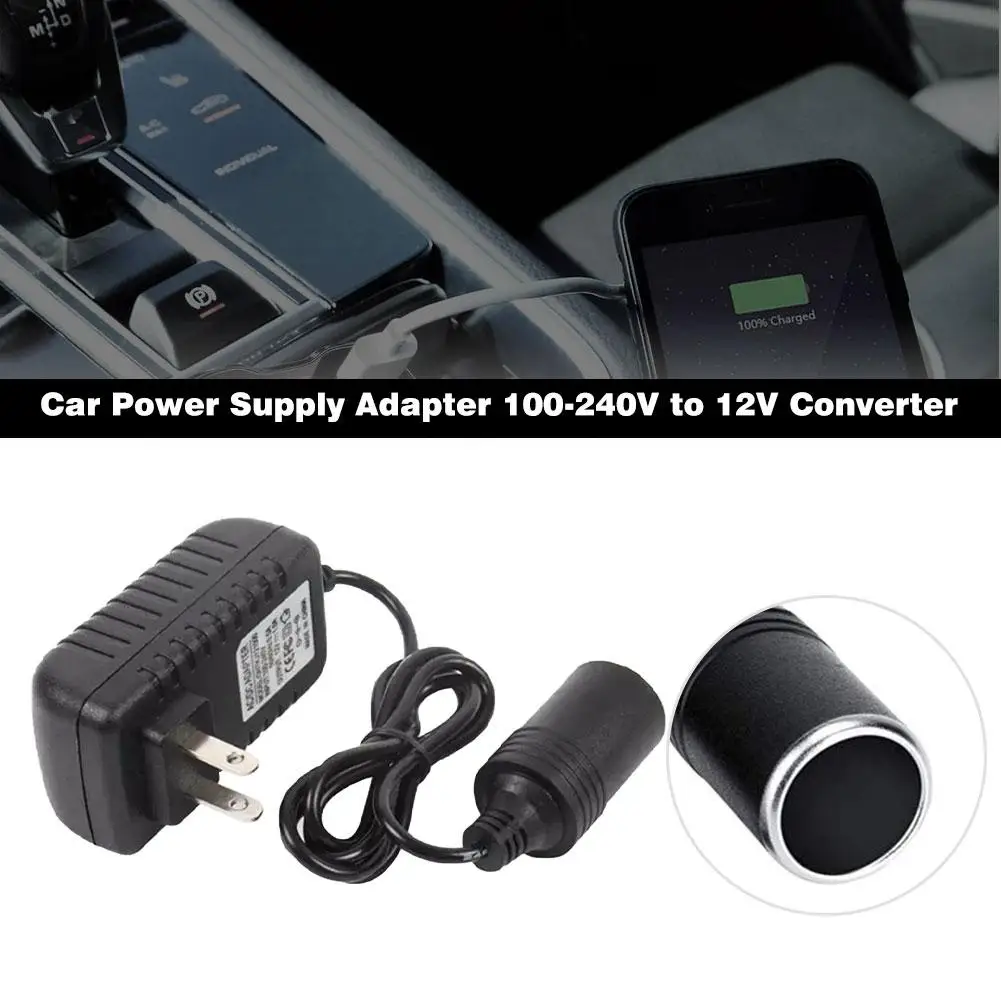 

Car Power Supply Adapter 100-240V To 12V Converter 12V 24W AC/DC Car Power Converter Apply To Car Refrigerator Air Pump Recorder