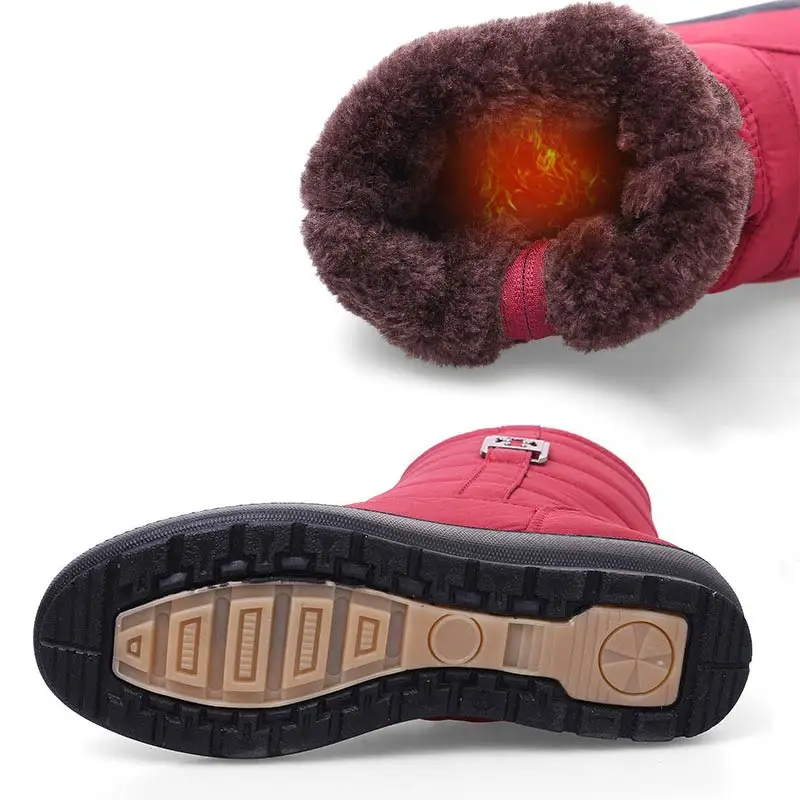 Winter ankle boots women shoes warm round toe zipper shoes women boots fashion solid casual shoes woman snow boots women