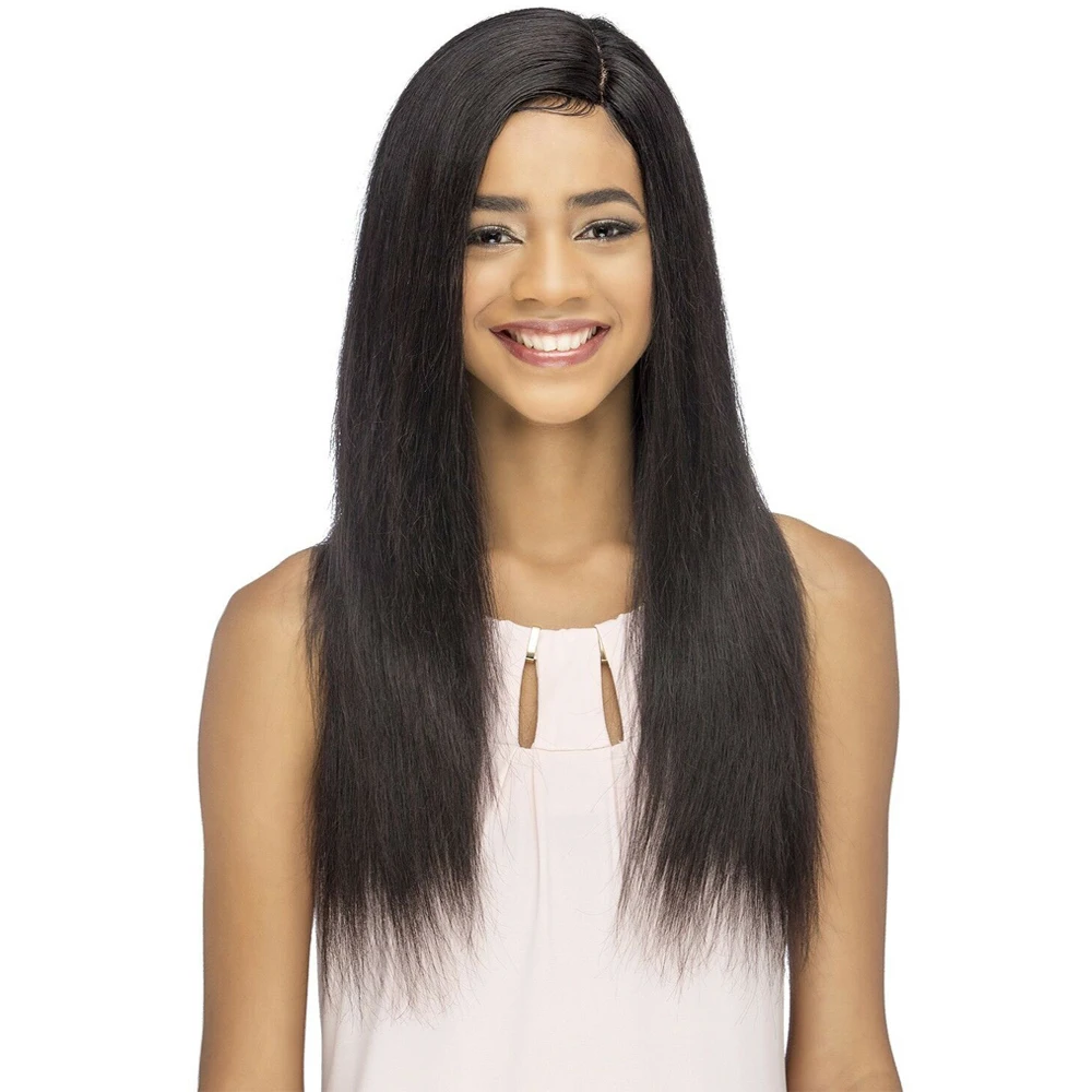 

Women's Straight Skin Top Human Hair Wig 5*5 Silk Base Closure Wig with Baby Hair Indian Remy Hair Lace Front Wig Natural Balck