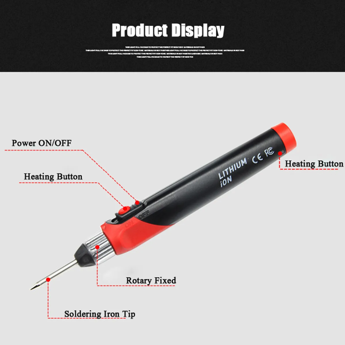 

30/50W Mini Wireless Electric Soldering Iron Station Digital LED Working Indicator 5s Fast Heating and Solder Tip 2500mAH Bat