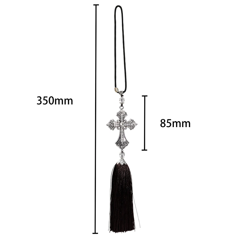 

Metal And Crystal Diamond Cross Jesus Christian Car Rear View Mirror Car Pendant Hanging Car Styling Accessories Auto Decoration