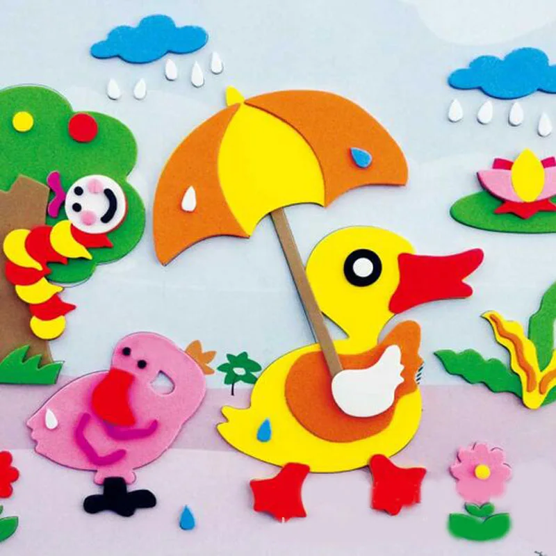 1 Набор Милая мультяшная эва 3D головоломка стикер дети Сделай Сам материал ручной