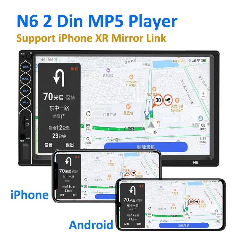 Автомагнитола 2 Din Авторадио MirrorLink Bluetooth " сенсорный экран стерео аудио видео Mp5 плеер USB SD SWC камера головное устройство 7010B