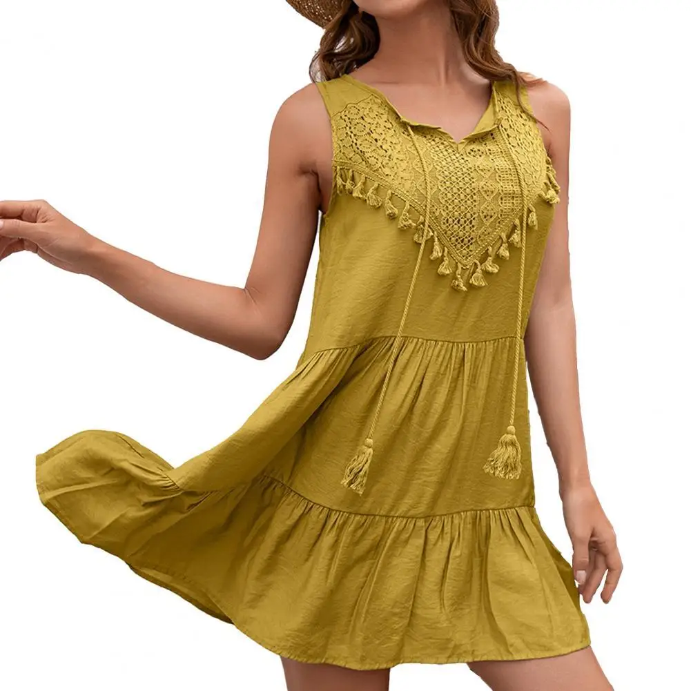 

New Stylish Travel Dress Beautiful Elegant Trendy Sleeveless Summer Casual Beach Dress for Dating Streetwear