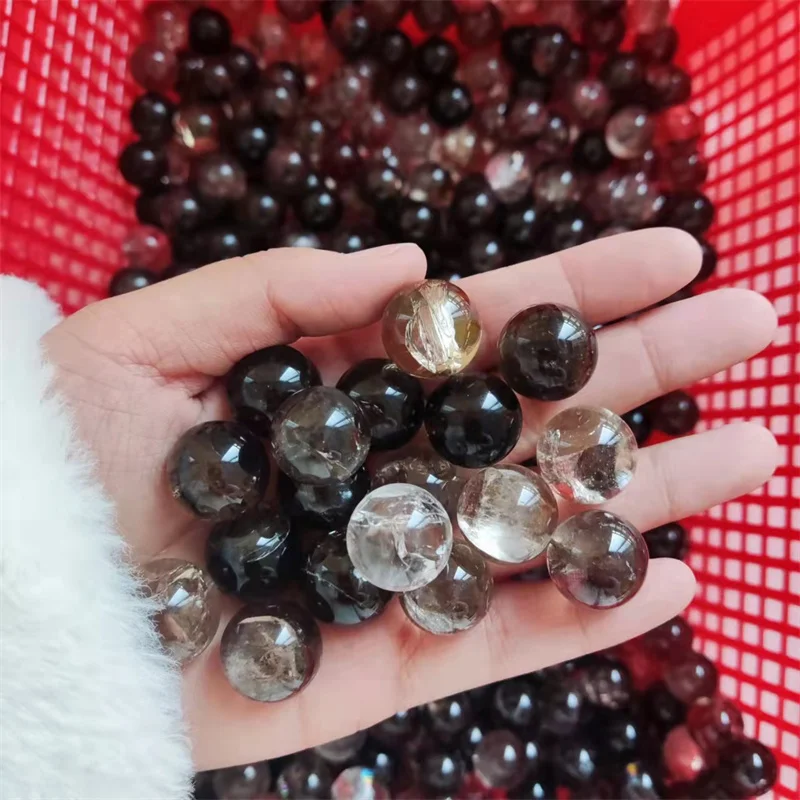 Маленький хрустальный драгоценный камень сфера ремесло Радужный дымчатый