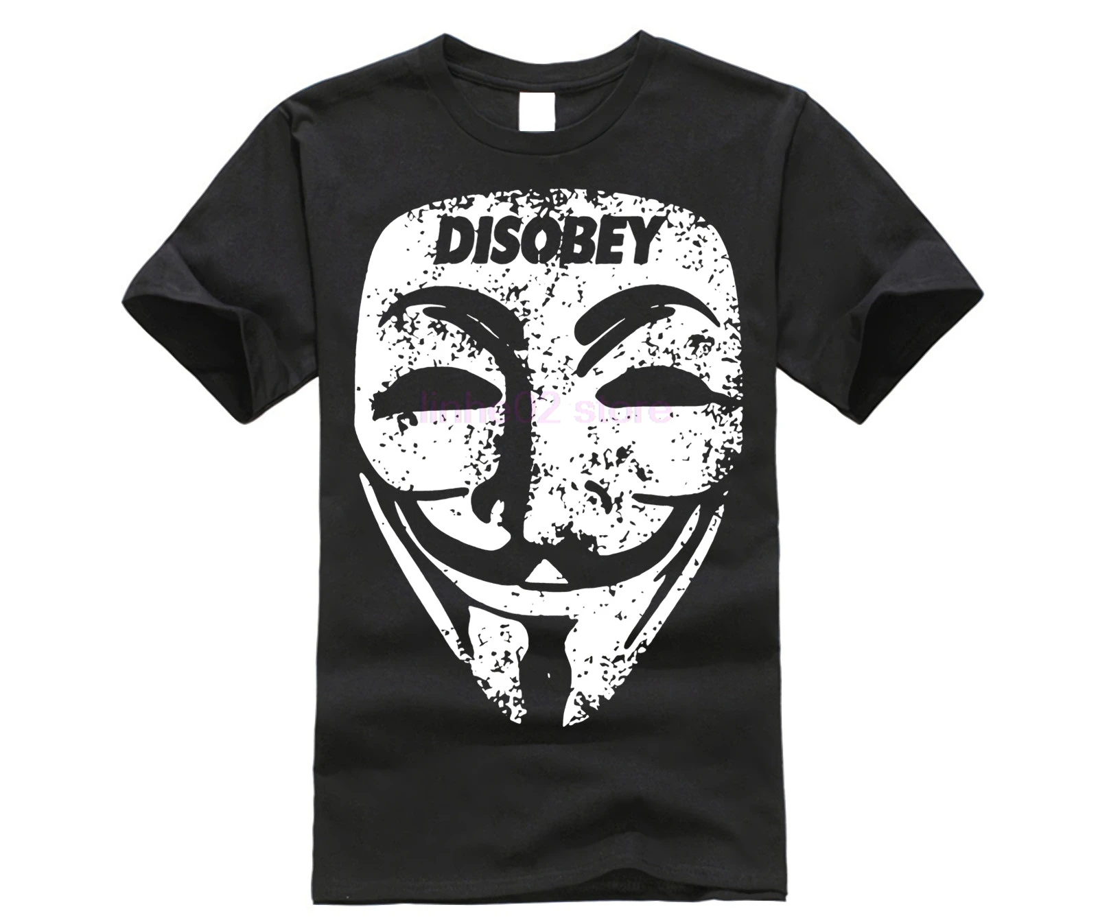 Футболка с маской Guy Fawkes безынник непослушный тролль Political V для компьютера Vendetta