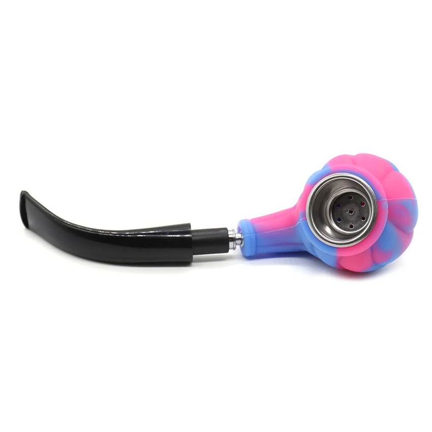 Разноцветная портативная зажигалка металлическая чаша силиконовая трубка для