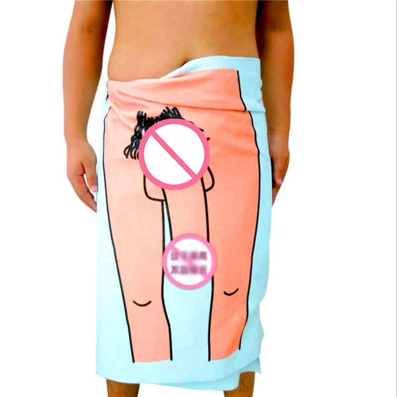 Beach Streaking Bath Towel Rectangle Poncho 3D Print Sexy Blanket Gift Quick Dry Magic Absorbent Adults Cartoon Pattern Bathroom | Дом и сад