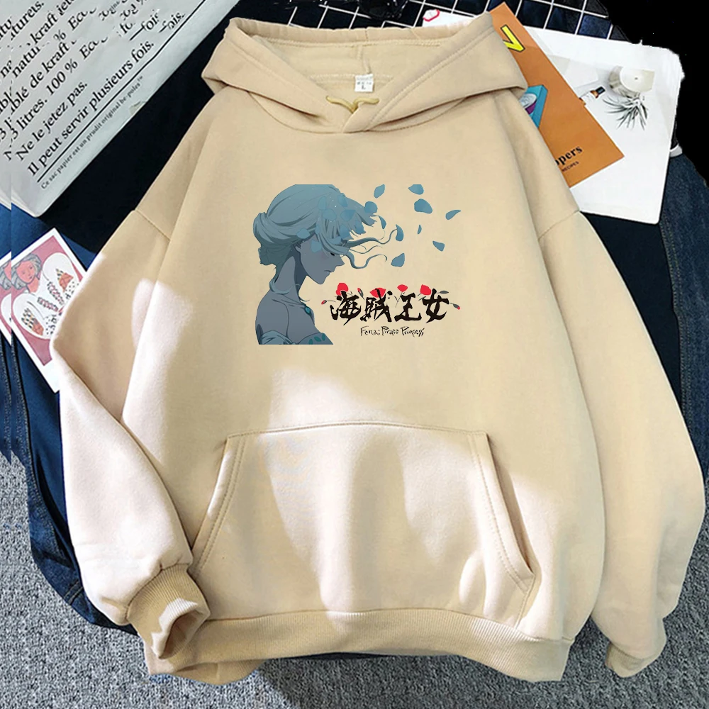 

Толстовка с капюшоном Fena, Пиратская принцесса, женская одежда с капюшоном, японское аниме мультяшное худи, женские и мужские повседневные толстовки унисекс