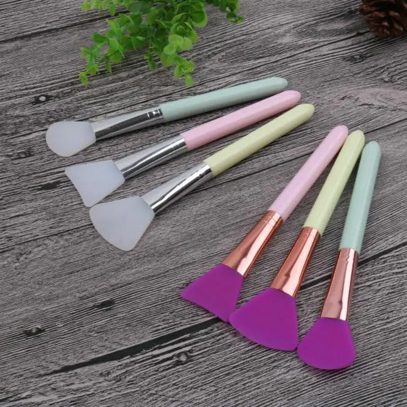 1 шт. Профессиональная 3 вида стилей деревянная ручка силикон маска щетка мягкий