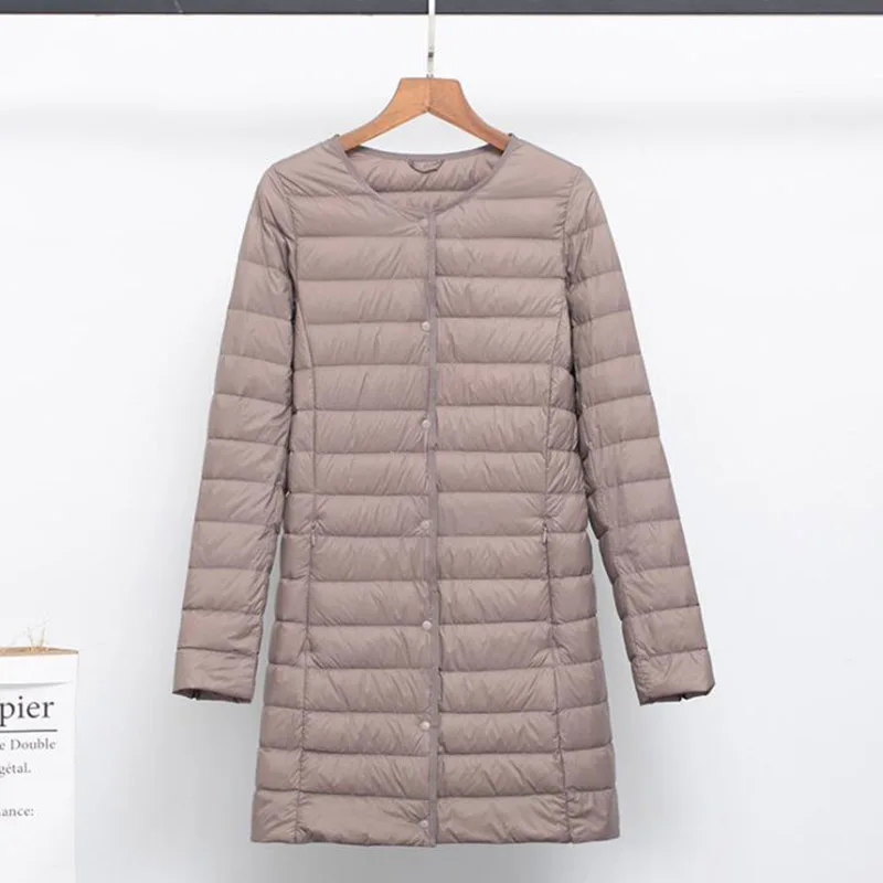 Женский пуховик на утином пуху SEDUTMO длинный Повседневный светильник размера плюс