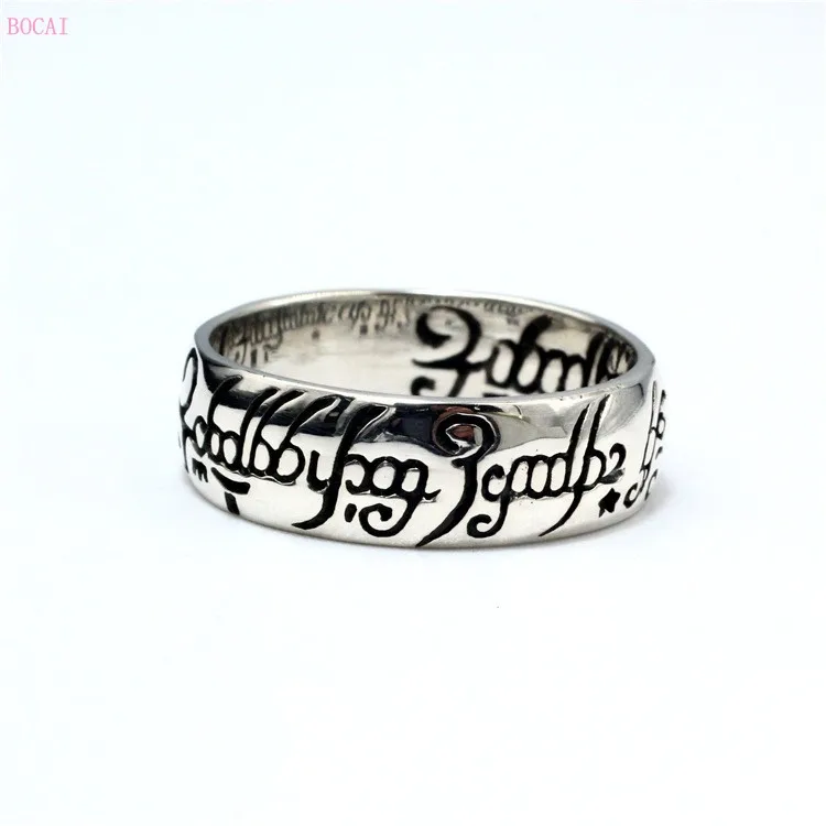 Кольцо King Ring S925 чистое серебро ручная реставрация пленка с надписью the lord ofe кольца модные указательный палец для мужчин и женщин