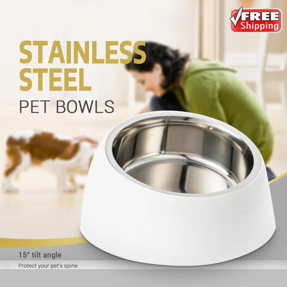 Миска для домашних животных из нержавеющей стали миска щенков кошек питья воды