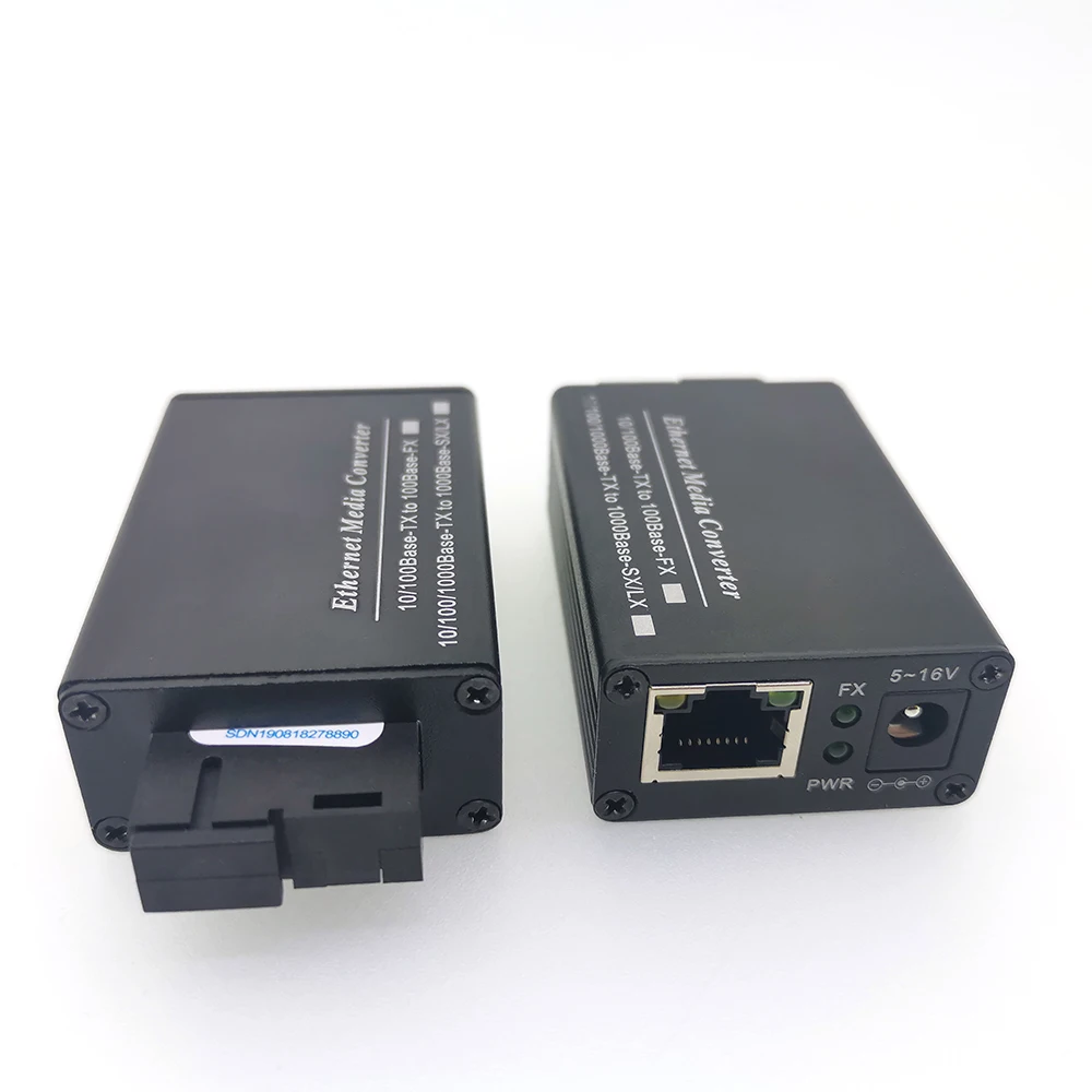 Mini FTTH 1 пара гигабитных волоконных оптических медиа-конвертеров 10/100 Мбит/с