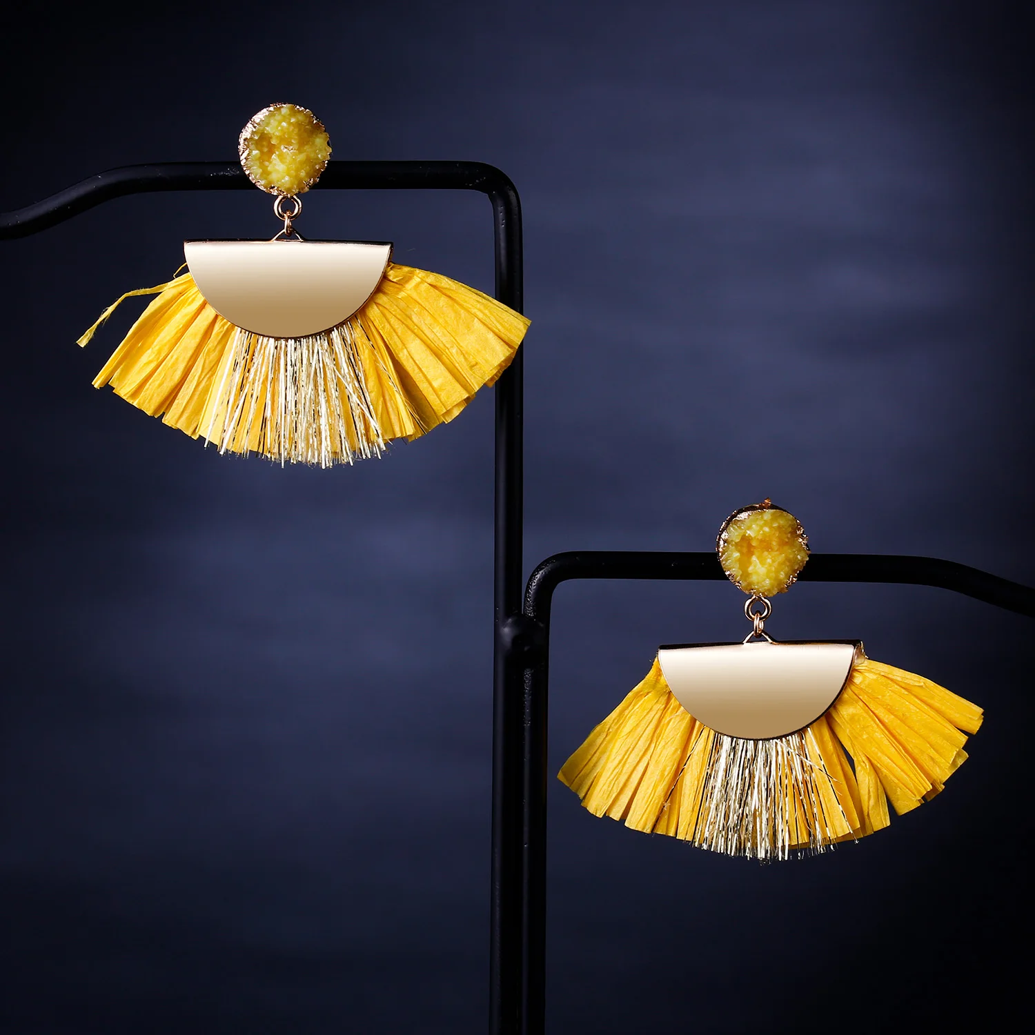 Новинка 2019 этно-богемные серьги-подвески из Lafite серьги смолы с натуральным