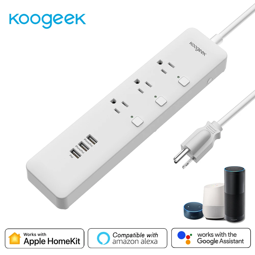 Koogeek Wi Fi умная розетка Стабилизатор напряжения с индивидуальной системой
