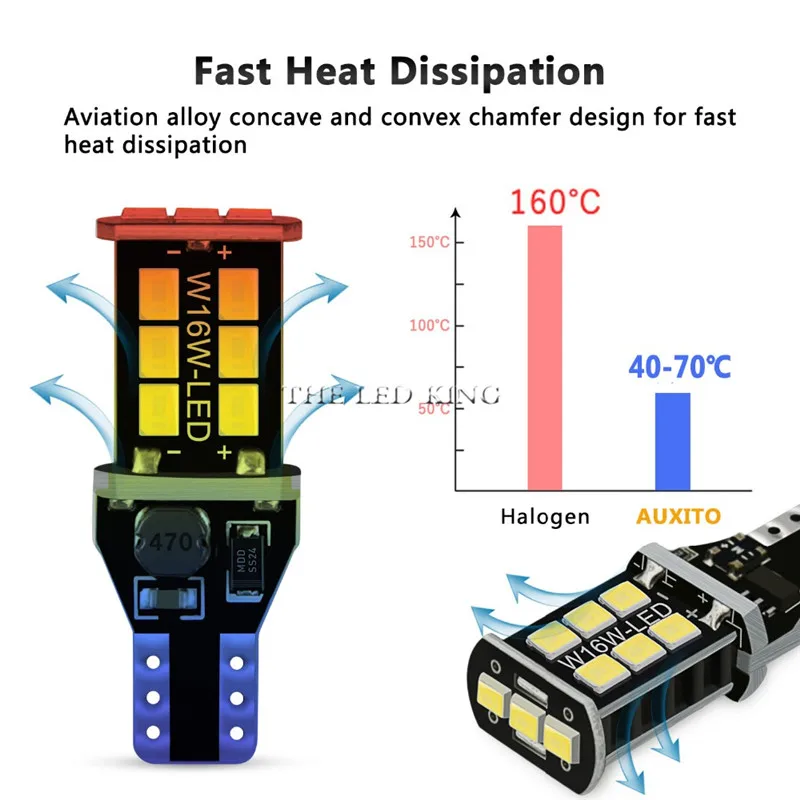 2 шт. супер яркий T15 W16W 921 45 SMD светодиодный 4014 Авто Canbus обратный свет лампы заднего хода задний фонарь