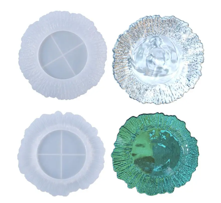 

Crystal Epoxy Mold DIY Handmade Round Flat Plate Brightening Mirror Plates Silicone Mould Candle Mold Soap Making