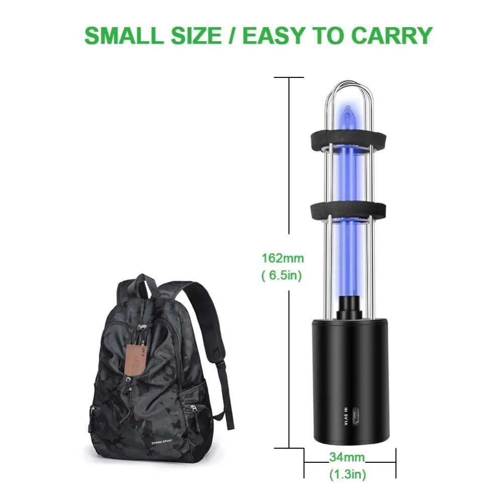 Rechargeable Uv Sterilizer Light Home Ultraviolet Bulb UV Germicidal Lamp In Addition Mite Lights Ozone Sterilization | Лампы и